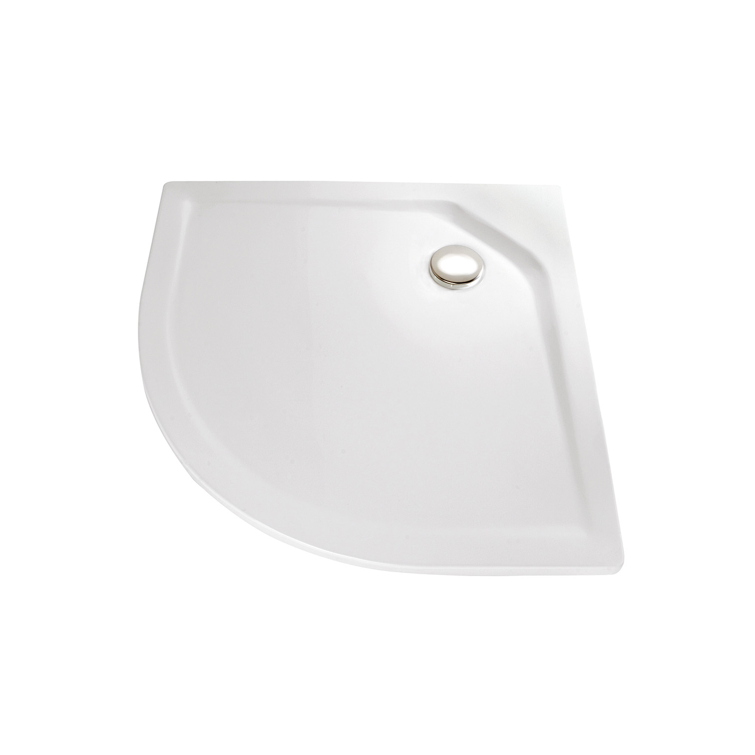 Acryl douchebak supervlak met puntafvoer, kwartrond, R550